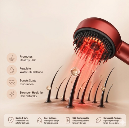 Red Light Scalp Massager & amp; Hair Growth Brush